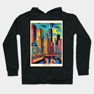 fauvism art of chicago city usa 4 Hoodie